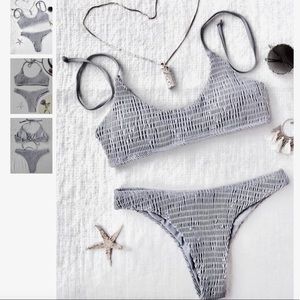 ZAFUL Padded Smocked Bikini